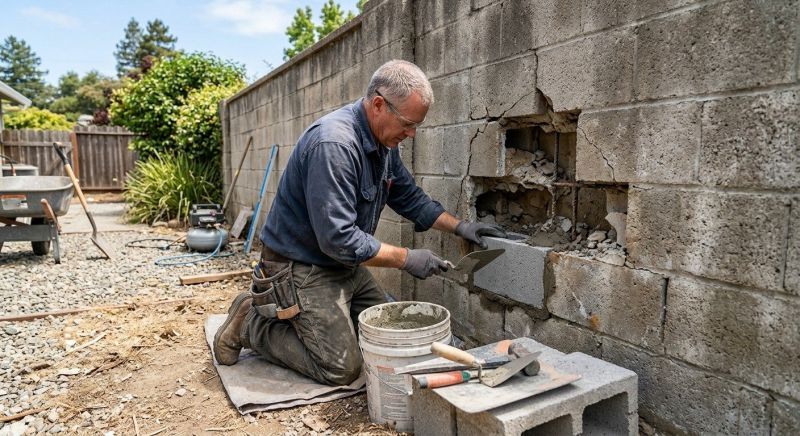 Block Wall Repair in Humble, TX