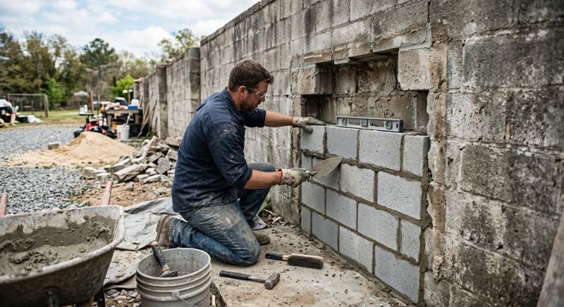Block Wall Repair in Spring, TX