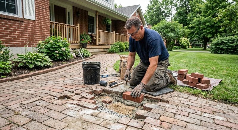 Brick Flatwork Repair in Tomball, TX