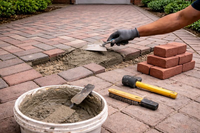 Brick Flatwork Repair in Magnolia, TX