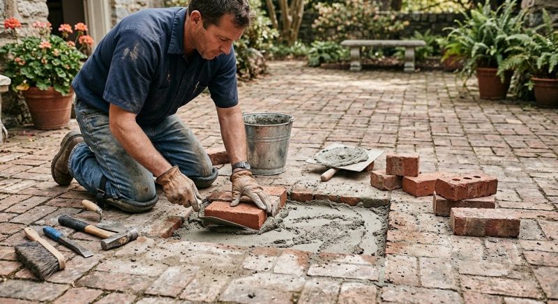 Brick Flatwork Repair in Montgomery County, TX