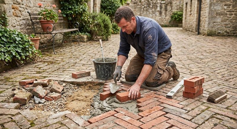 Brick Flatwork Repair in Porter, TX