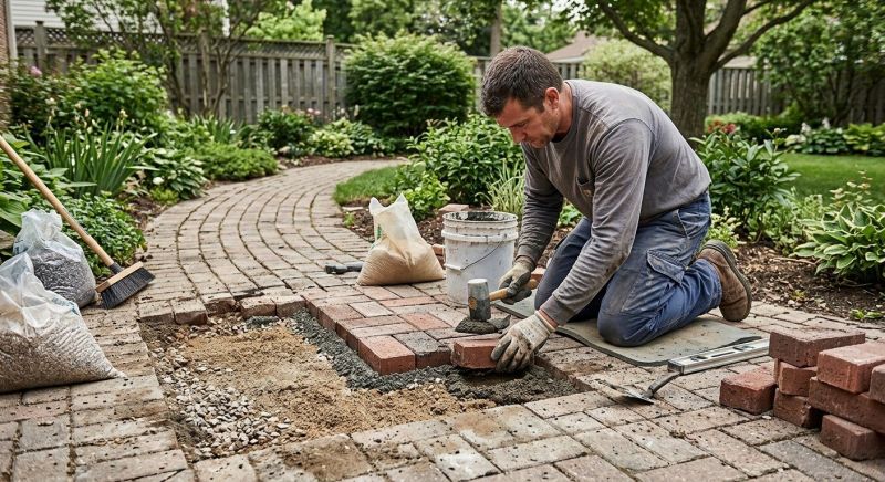 Brick Hardscape Repair in Tomball, TX