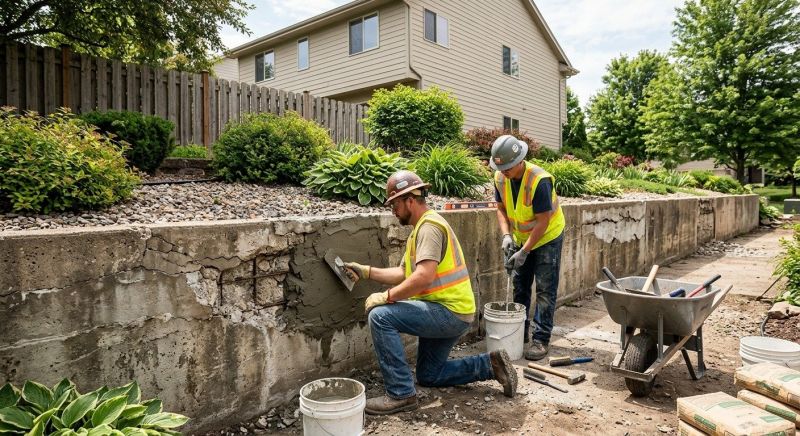 Brick Retaining Wall Repair in Tomball, TX