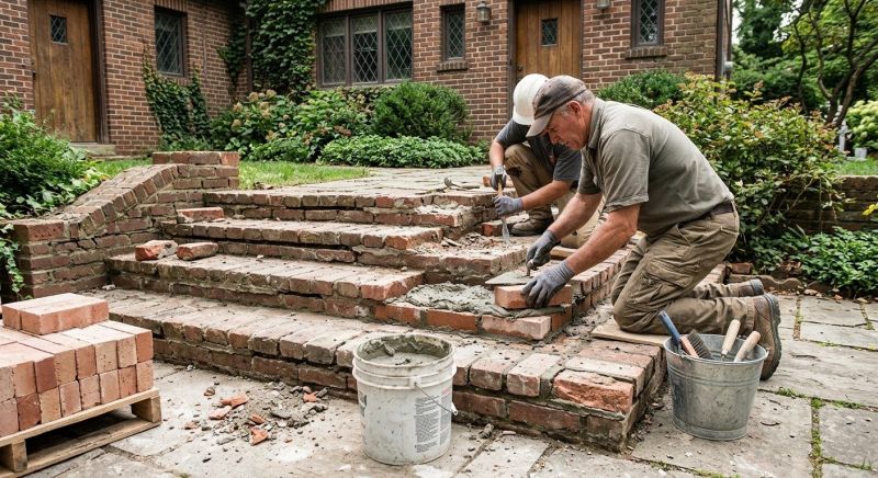 Brick Stairs Repair in Cypress, TX