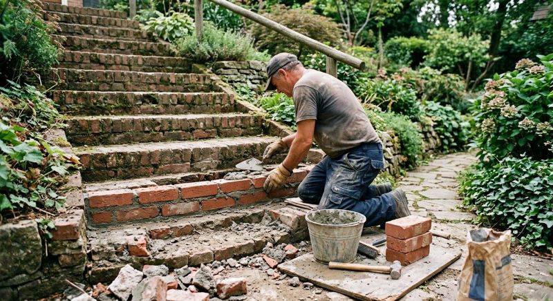 Brick Stairs Repair in Katy, TX