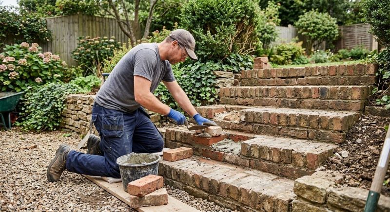 Brick Stairs Repair in Magnolia, TX