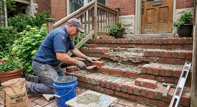 Brick Steps Repair in Tomball, TX