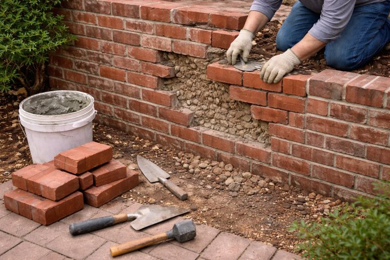 Brick Wall Repair in Spring, TX