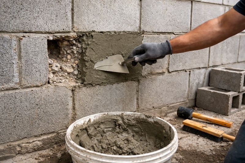 Concrete Block Wall Repair in Tomball, TX