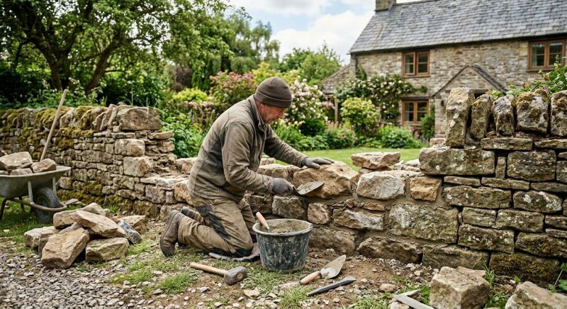 Stone Wall Repair in Waller, TX